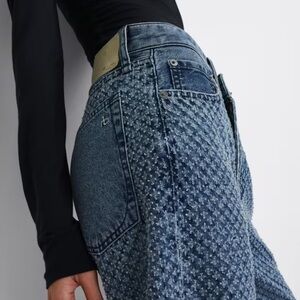 Rag & Bone Logan Tweed Mid-Rise Wide Leg Jeans